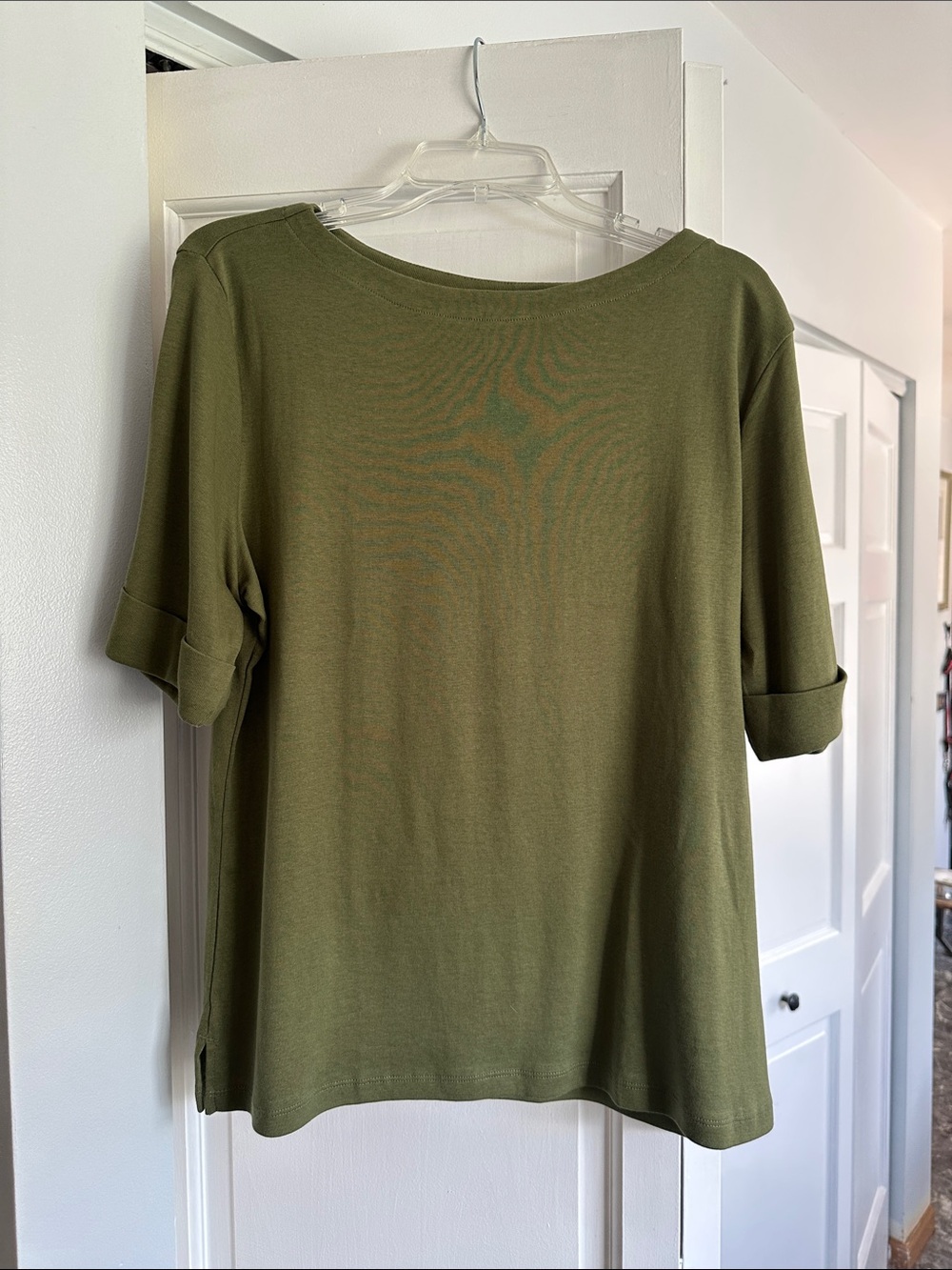 Scott Olive Green Short-Sleeve Roll-Cuff Tee